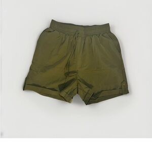 LARK+GREY Woman’s Pull-on Shorts Size S Olive Green Relaxed High-Waisted Fit